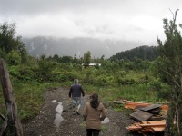 Javier's campo, where he is building a cabin and plans to open a camp site.