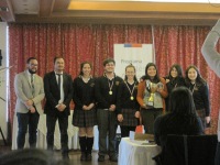The winning team at the 2014 PIAP Debate Competition regionals in Puerto Montt.